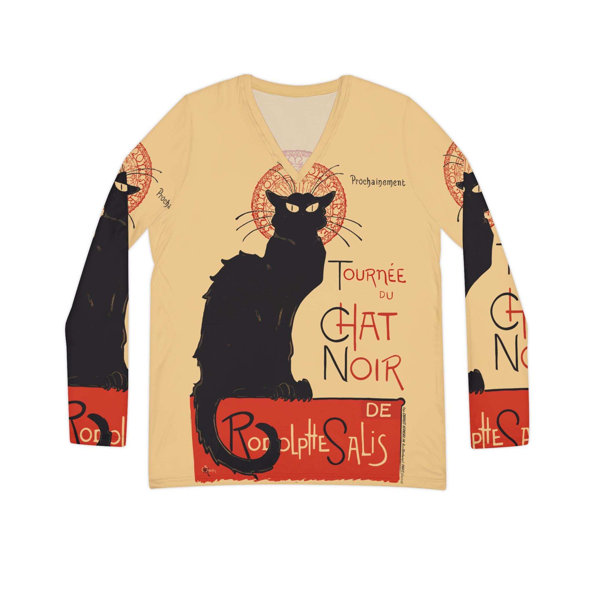 Unisex Le Chat Noir The Black Cat Tee Art Nouveau Vintage T Shirts