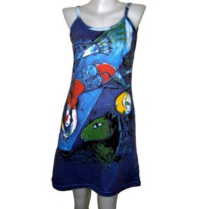 D2D Chagall Blue Circus Surrealism Fantasy Fine Art Print Sundress Tank Apparel Gift Idea Clothing