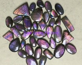 12*16mm 14Pcs Purple Labradorite Cabochon Lot 130Cts Wholesale Lot Oval Shape Brown Purple Flashy Labradorite Gemstone Calibrated Size