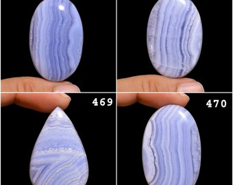 17Ct AAA Quality Blue Lace Agate Cabochon Gemstone Oval Shape Cabochon...25x16x5mm Approx