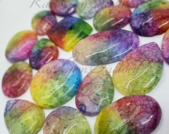 DESIGNER WHITE SOLAR QUARTZ CABOCHON NATURAL GEMSTONE WHOLESALE 5pcs LOT SOL-648