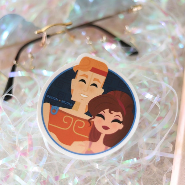 Herc & Meg Glossy Sticker - Waterproof