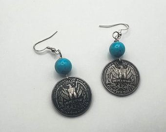 Us State Quarter Earrings Birthday Gift Coin Jewelry Quarter Jewelry Unique Gift