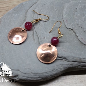 Great Britain One Penny Earrings | Birthday Gift | Coin Jewelry | Penny Jewelry Unique Gift LE8077