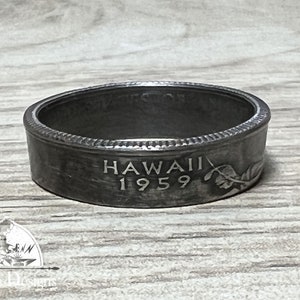 Handmade State Quarter Ring, Custom State Coin Ring, Handmade Jewelry, Coin Jewelry, State Ring, Statement Ring,