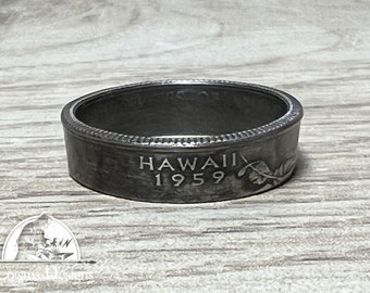 Handmade State Quarter Ring, Custom State Coin Ring, Handmade Jewelry, Coin Jewelry, State Ring, Statement Ring,