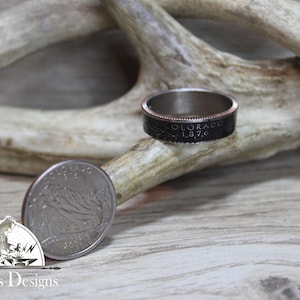 COLORADO US State Quarter Coin Ring Size 6-14, Coin Ring, Coin Jewelry, State Coin Ring, State Ring, Coin, Gift for Men, Unique Jewelry