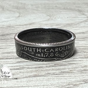 SOUTH CAROLINA US State Quarter Coin Ring Size 6-14, Coin Ring, Coin Jewelry, StateCoin Ring, State Ring, Coin, Gift for Men, Unique Jewelry