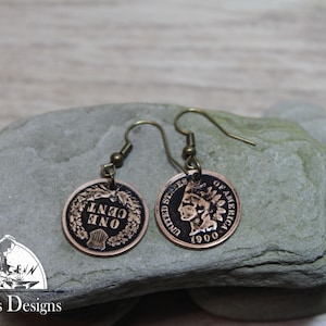 1900 Indian Head Penny Earrings Gift for Women Earrings L6013