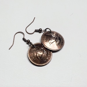 1942 GREAT BRITAIN FARTHING Earrings Gift for Women Earrings