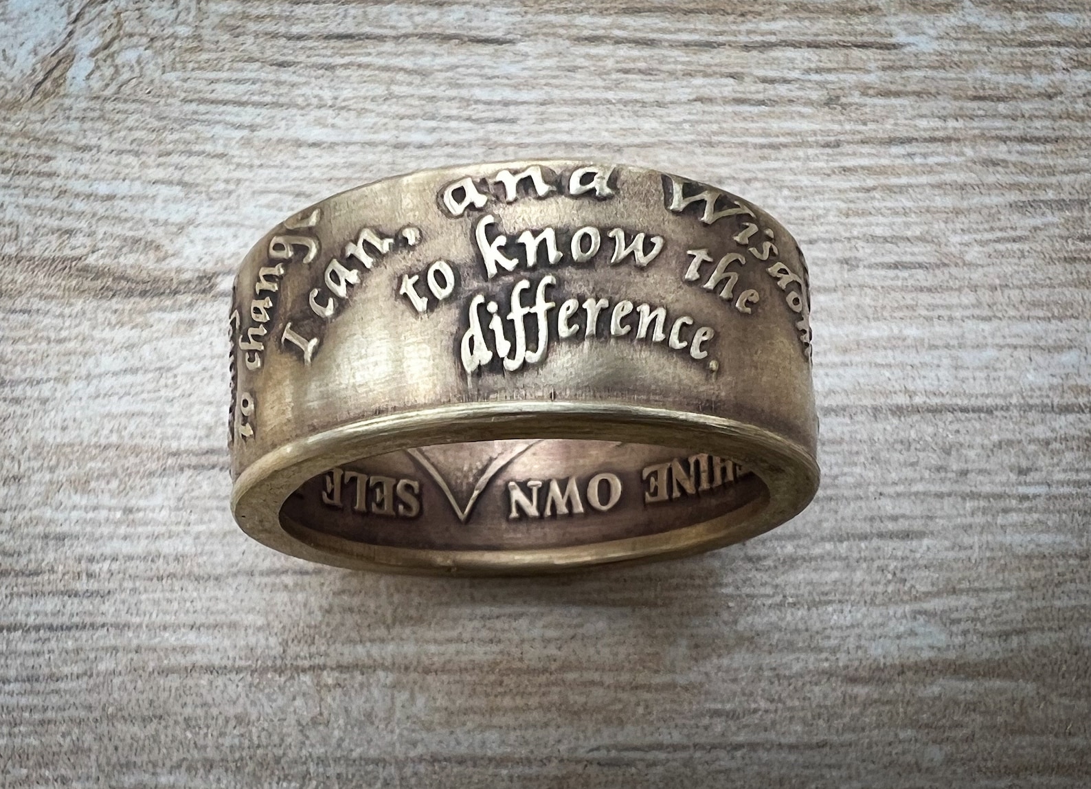 Addiction Recovery Rings Serenity Prayer AA Ring, Sobriety, AA Anniversary, Alcoholics Anonymous ...