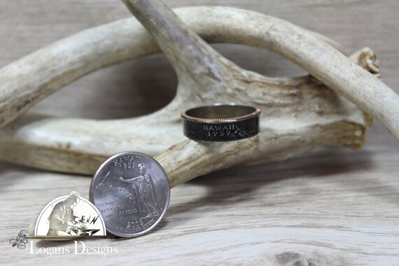 Size 414 New Mexico State Quarter Coin Ring net Jewelry Bands