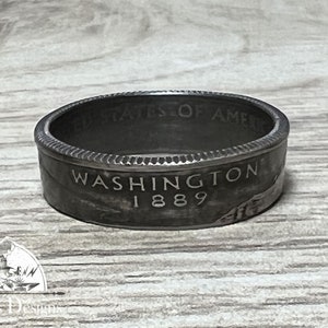 WASHINGTON US State Quarter Coin Ring Size 6-14, Coin Ring, Coin Jewelry, State Coin Ring, State Ring, Coin, Gift for Men, Unique Jewelry