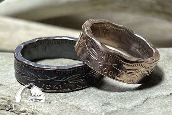 Chile Coin Ring 50 Pesos Coin Rings for Women and Men's Coin Ring