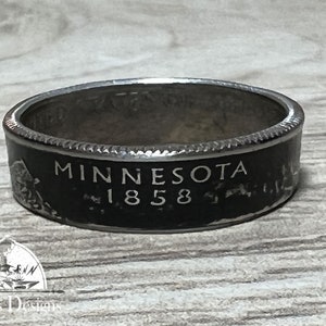 MINNESOTA US State Quarter Coin Ring Size 6-14, Coin Ring, Coin Jewelry, State Coin Ring, State Ring, Coin, Gift for Men, Unique Jewelry