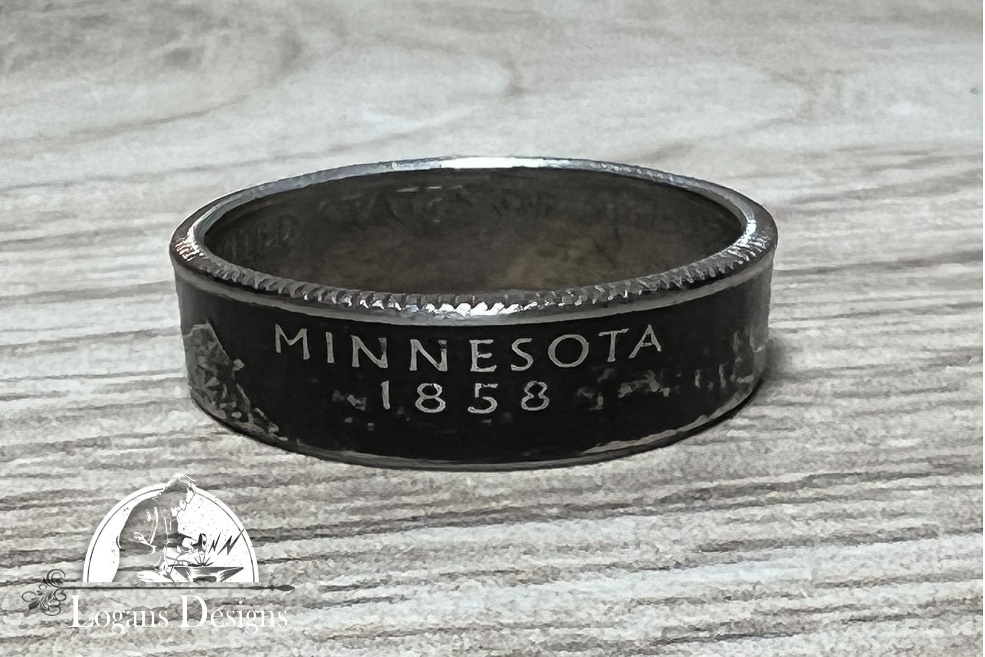 State Coin Rings MINNESOTA US State Quarter Coin Ring Size 6-14, Coin Ring, Coin Jewelry ...