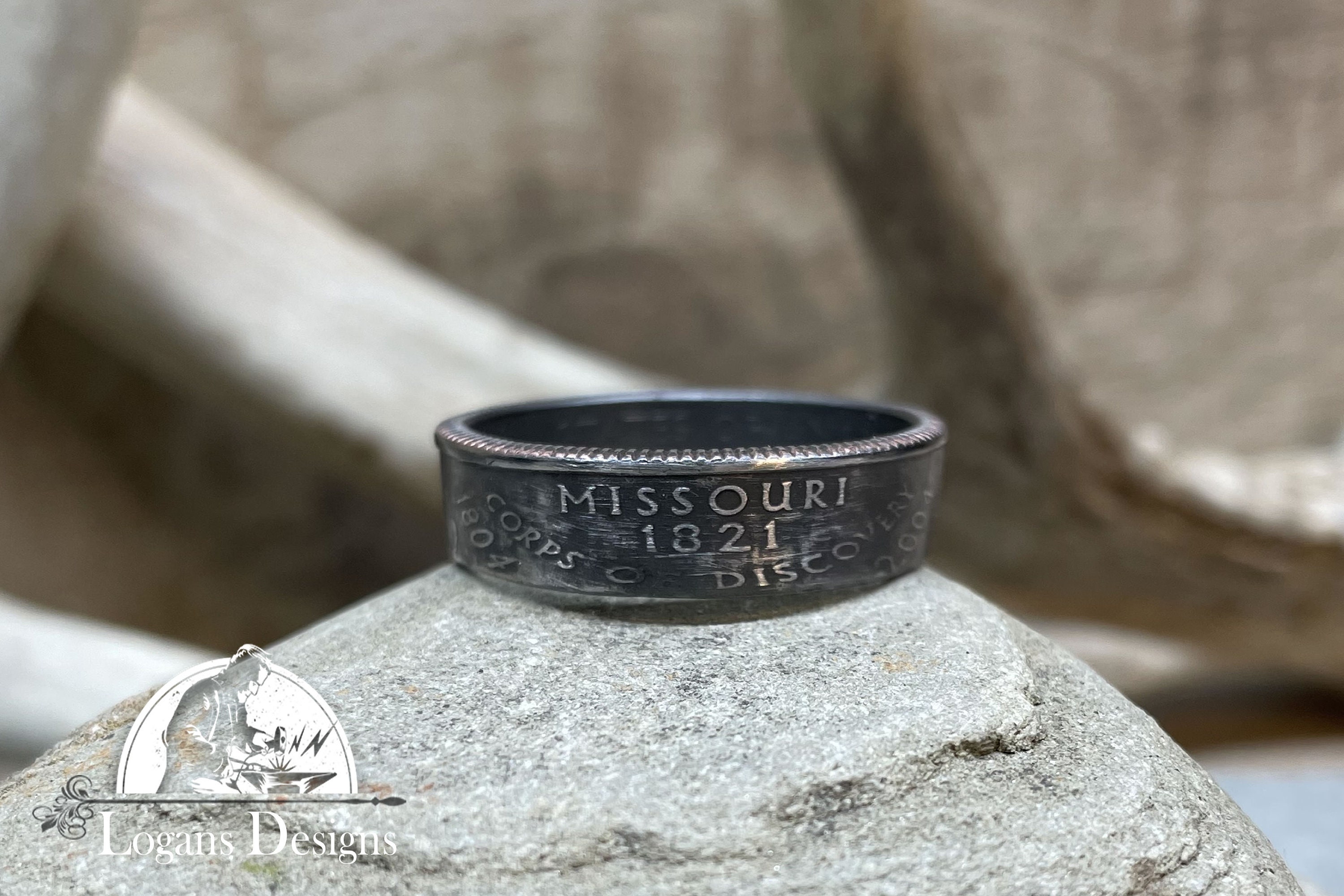 State Coin Rings MISSOURI US State Quarter Coin Ring Size 6-14, Coin Ring, Coin Jewelry ...