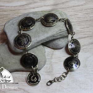 Bracelet pièce de monnaie allemand Pfennig Bracelet en cuivre Bijoux