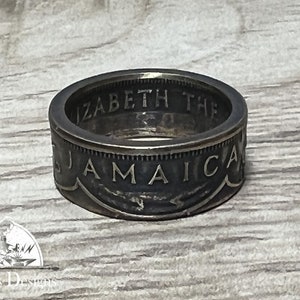 Jamaica Coin Ring 1 penny coin rings for men, coin rings for women, mens coin ring