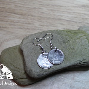 2008 Canada 10 Cent Earring, Gift for Her L6018