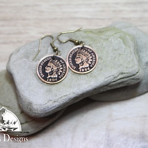 1904 Indian Head Penny Earrings- Gift for Women, Earrings L6008