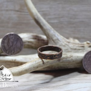 Canadian Large One Cent Coin Ring Sizes 4-12, Powder Coated