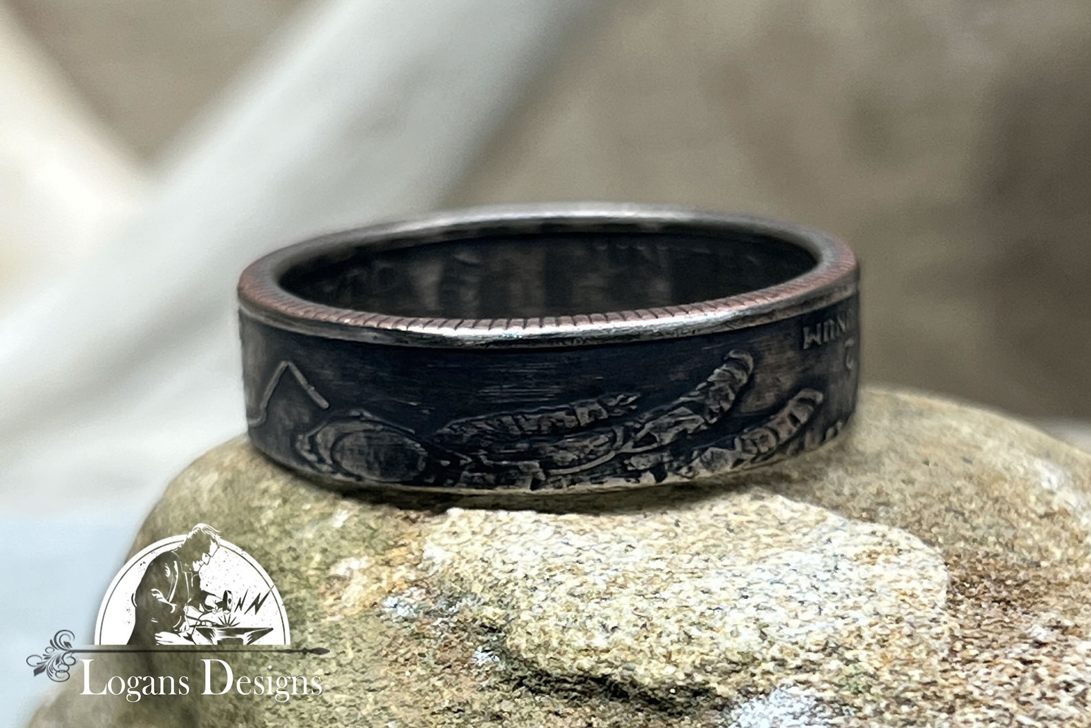 State Coin Rings OHIO US State Quarter Coin Ring Size 6-14, Powder Coated, Coin Jewelry ...