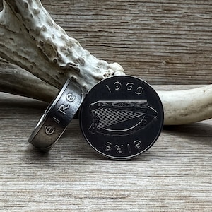 Irish Coin Ring Handmade Irish 10 pence Coin