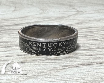 KENTUCKY US State Quarter Coin Ring Size 6-14, Coin Ring, Coin Jewelry, State Coin Ring, State Ring, Coin, Gift for Men, Unique Jewelry