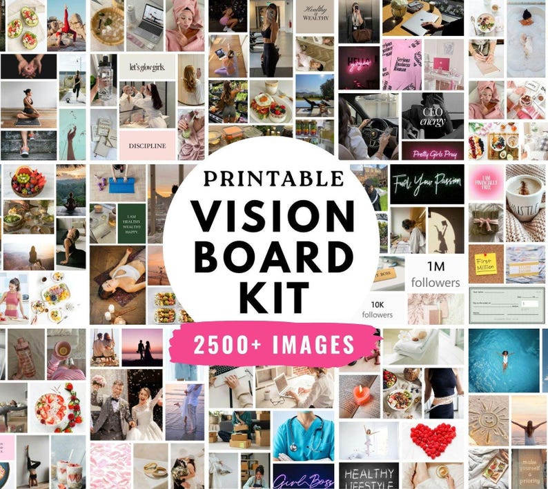 2500+ Whole Vision Board Kit Bundle for 2026, Images & Affirmations ...