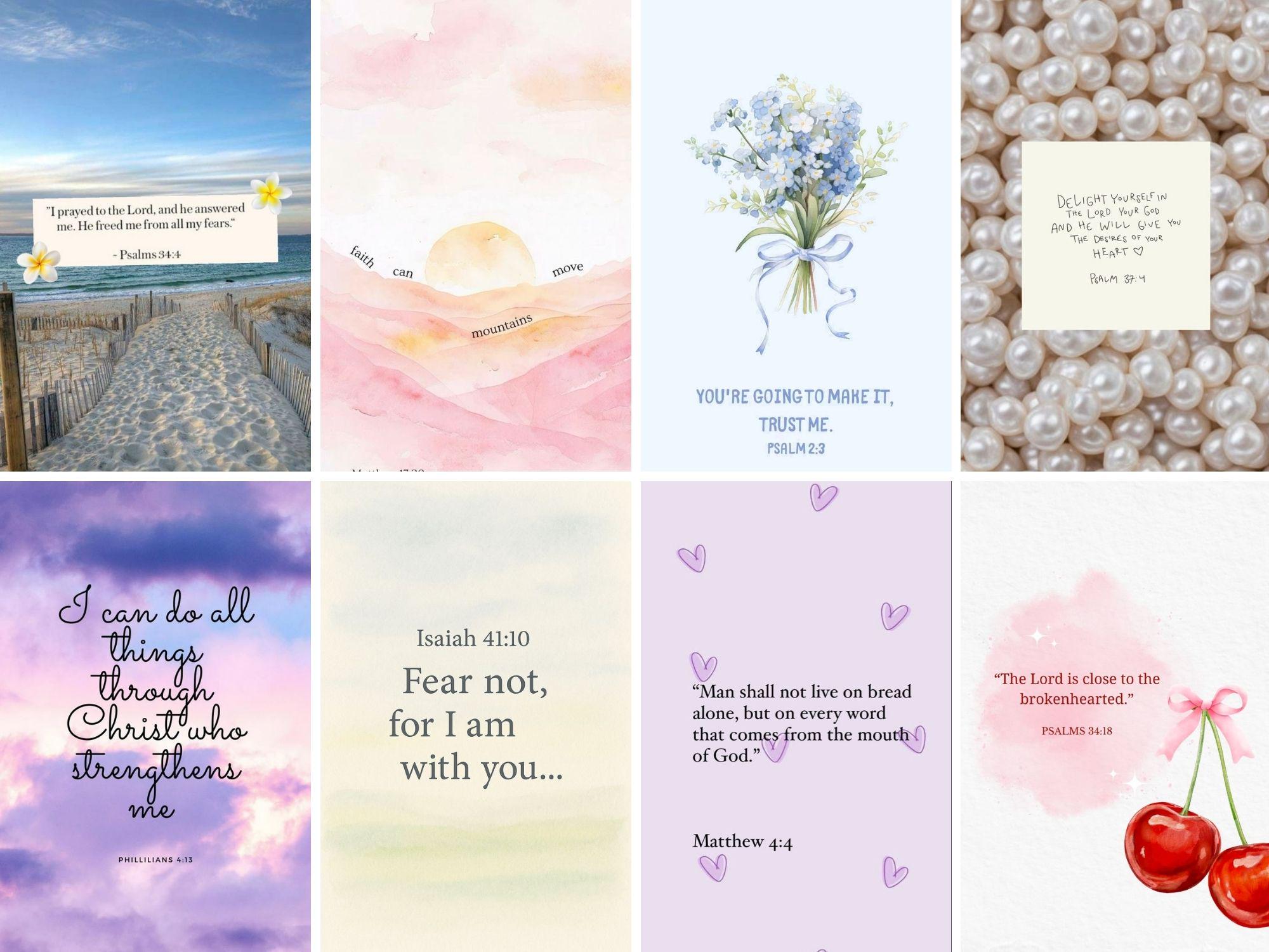 100+ Pics Bible Verse Wall Collage Kit, Christian Scripture Art ...