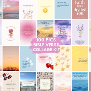 100+ Pics Bible Verse Wall Collage Kit, Christian Scripture Art ...