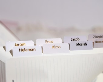 Book Of Mormon Tabs - Wisdom - Gold Foiled Tabs - Doctrine & Covenants - Pearl of Great Price