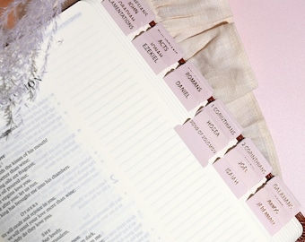 Grillig - roségoudfolie bijbeltabs - bijbeljournaal - gelamineerd - minimaal - oude en nieuwe testament - katholiek - apocriefen