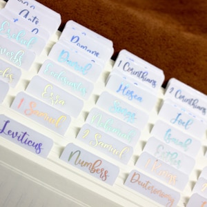 Holographic - Bible Tabs - Bible Journaling - Bible Accessories - Self-Adhesive - Laminated - Rainbow Shift