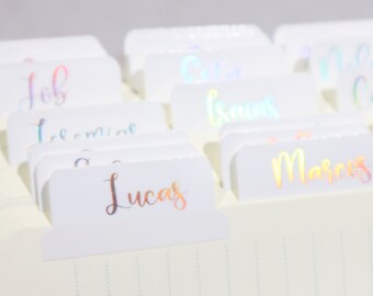 Spanish - Holographic Foil Bible Tabs - Standard & Catholic Bibles - Bible Journaling