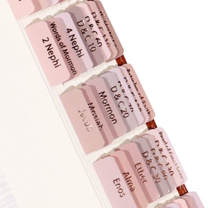 Book Of Mormon Tabs - Elevated - Rose Gold Foil - Book of Mormon Journaling - Shipping out in 2 Weeks