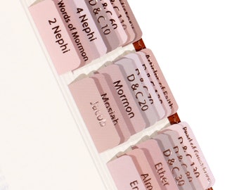 Book Of Mormon Tabs - Elevated - Rose Gold Foil - Book of Mormon Journaling - Shipping out in 2 Weeks
