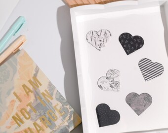 Magnetic Book Markers - Heart Shapes - 6 Pack