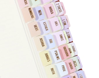 Mini Let Him Shine - Bible Tabs -Gold Foil -  Standard & Catholic/Apocrypha Tabs - Bible Journaling - Self-Adhesive - Laminated