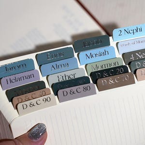 Book Of Mormon Tabs - Courageous Silver Foiled Tabs - Doctrine & Covenants - Pearl of Great Price