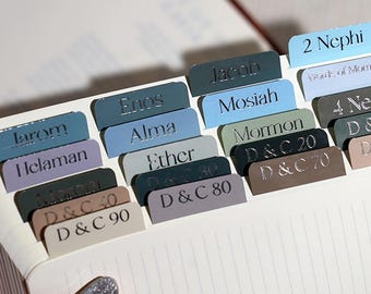 Book Of Mormon Tabs - Courageous Silver Foiled Tabs - Doctrine & Covenants - Pearl of Great Price