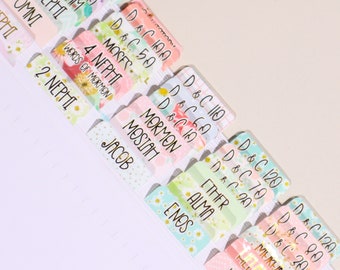 Book Of Mormon Tabs - Bloom With Grace Gold Foiled Tabs