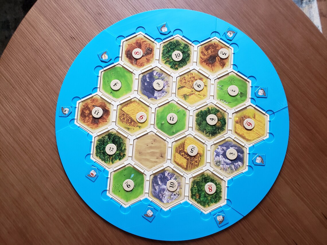 Settler Hexagon Board Game Frame Etsy