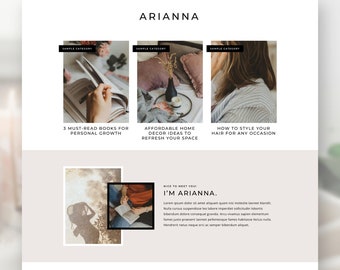 Arianna - WordPress Website Template / Kadence Child Theme *Updated for 2023