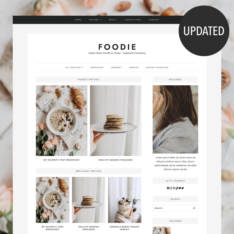 NEW* Foodie Classic | Responsive WordPress theme for food blogs 