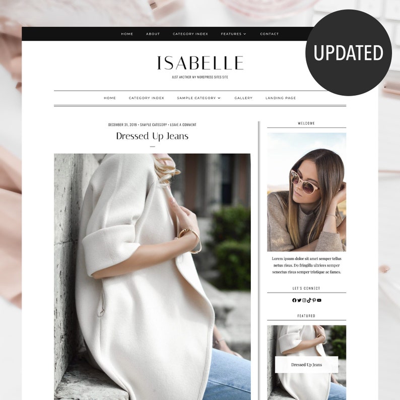 Updated* Isabelle | Responsive WordPress theme for fashion and lifestyle blogs 