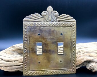 Metal Light Switch Cover Wall Plate Home Decor TEAL PATCH FLOWER