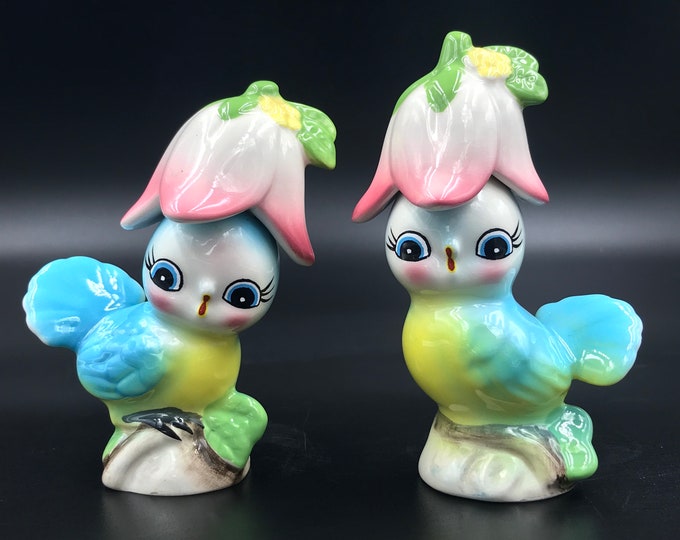 Vtg Anthropomorphic Bluebird Salt and Pepper Shakers Vintage Etsy
