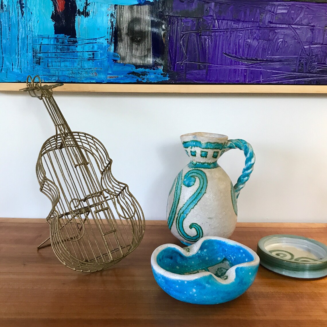 VTG 3D Wire Guitar Art Sculpture for Hanging or Sitting Wire | Etsy